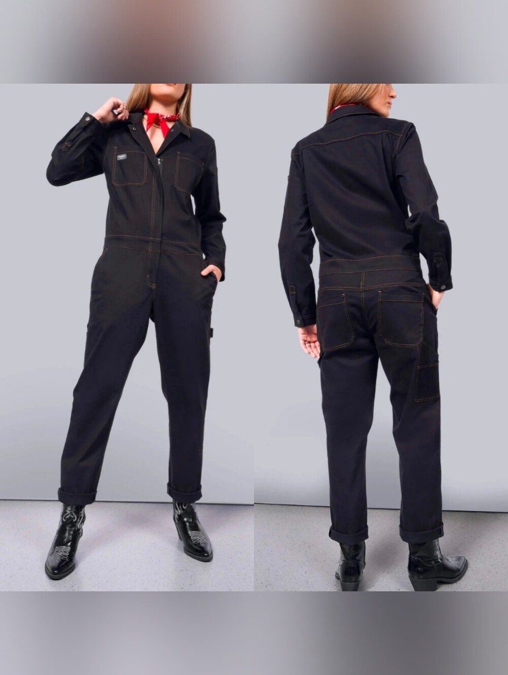 NWT Wildfang Essential Utility Coverall Womens L TALL Jumpsuit Mechanic Heavy